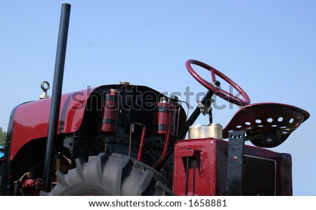 Vintage tractor which has been lovingly restored to it pristine condition