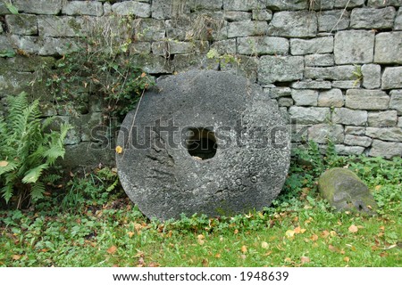 Round Mill Stone used in a mill to grind corn