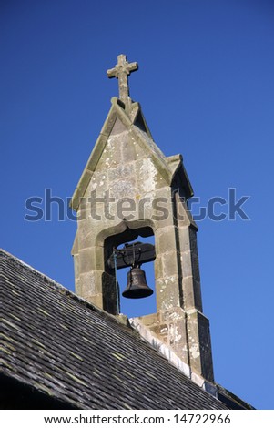 Church bell on the roof of an old church