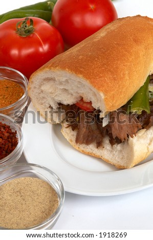 doner kebab in bread