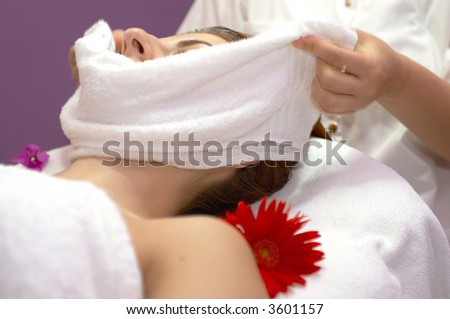 face care session at the spa center