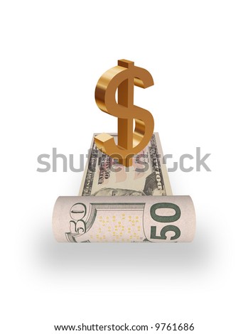 usd dollar sign and currency on white background
