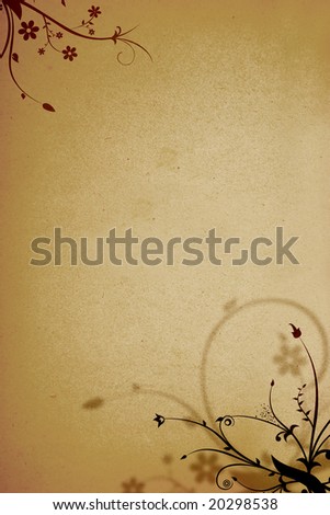 stock photo : vector ornament designs on old paper background