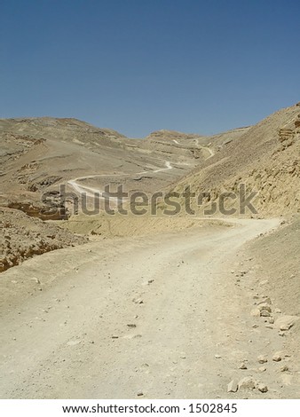 dirt road, The Red Sea surroundings, Israel.