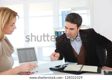 Woman meeting lawyer to set up her own business