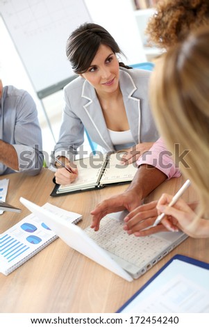 Young business people in a meeting