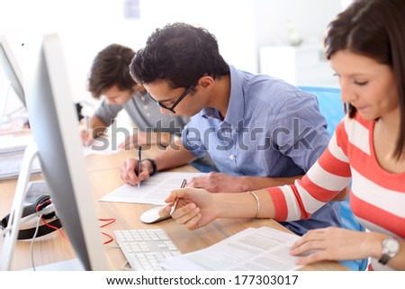 Students on examination day at school