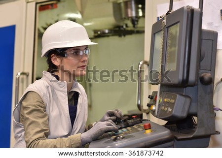 Industrial worker programming electronic machine