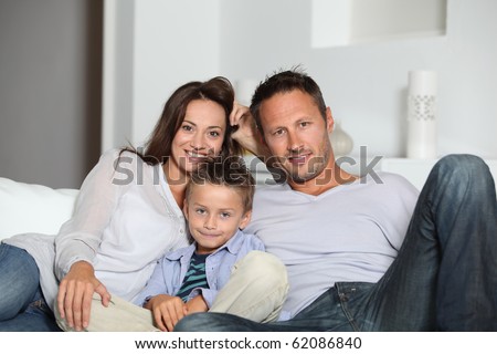 Parents And Child. parents and child relaxing