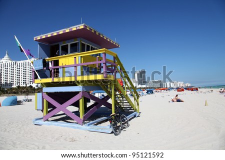 Lifeguard hut on South Beach- Miami