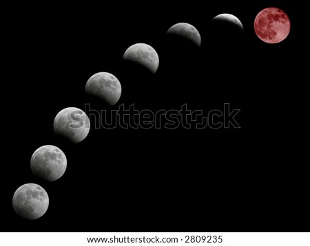 Composite of Total Lunar Eclipse, Central Europe 03/03/2007