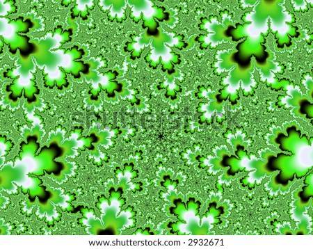Spring leaves computer generated background (fractal)