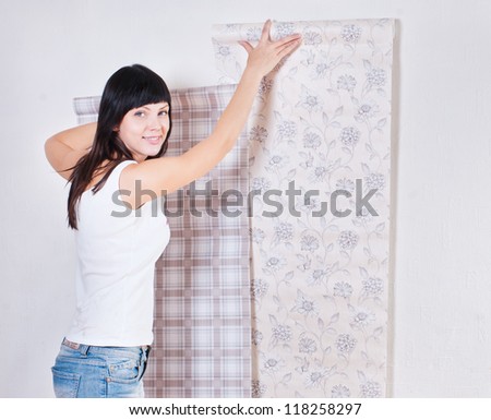 girl wallpaper glues, repair