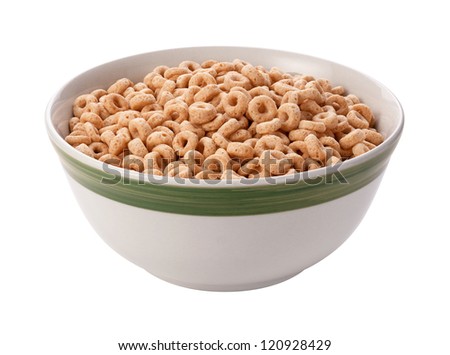 Oat Cereal Isolated with clipping path on a white background