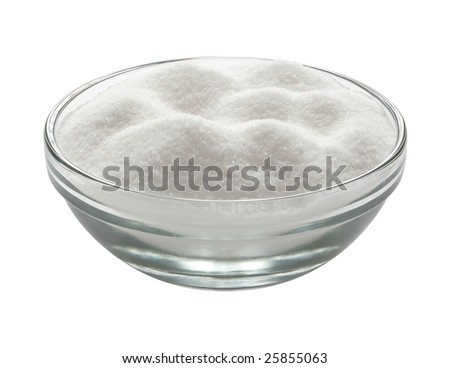 Glass SUGAR BOWL Isolated On White With A Clipping Path Stock ...