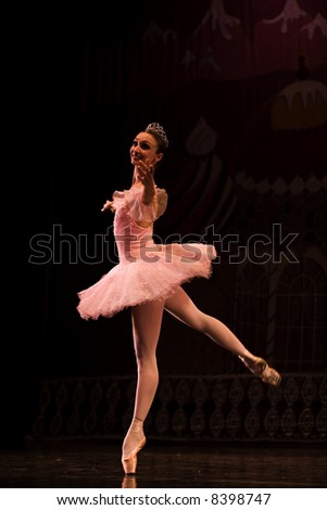classic ballet female dancer on stage