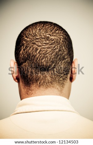 back of head of a latin afro-american