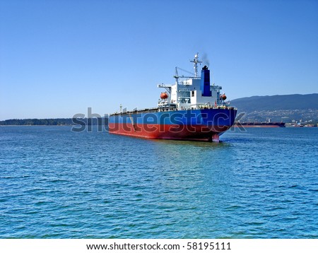 Empty container ship