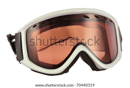 ski goggles clipart. stock photo : Gray ski goggles isolated on white background.