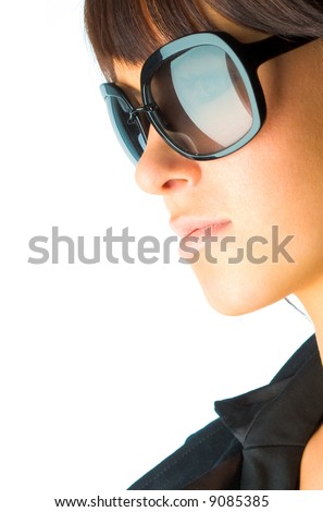 Fashion Glasses on Woman In Sun Glasses  Fashion Portrait Stock Photo 9085385