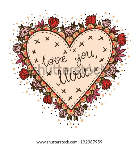 Frame with text for Mother's day. Isolated sketch vector element for holiday design.
