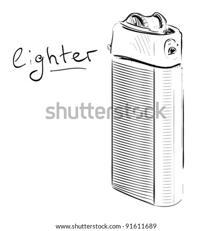 Lighter Cartoon Sketch Vector Illustration - 91611689 : Shutterstock