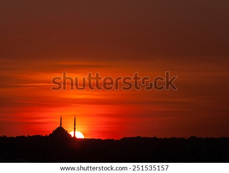 Mosque silhouette Istanbul