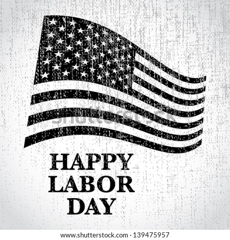 happy labor day us flag - illustration