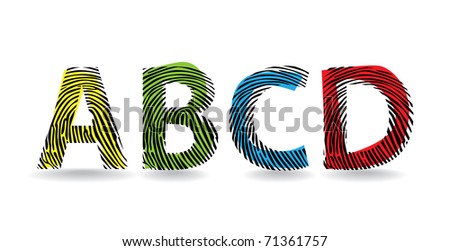 Coloured Alphabet Letters