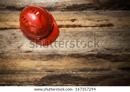 Red Hard Hat with copy space