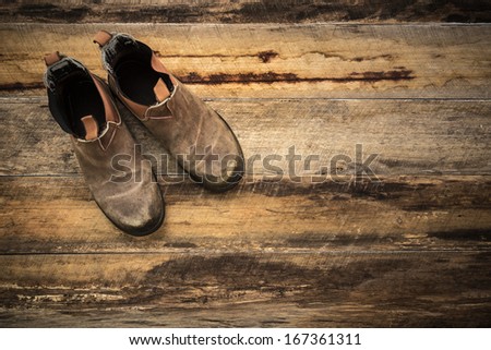 Safety Work Boots with copy space