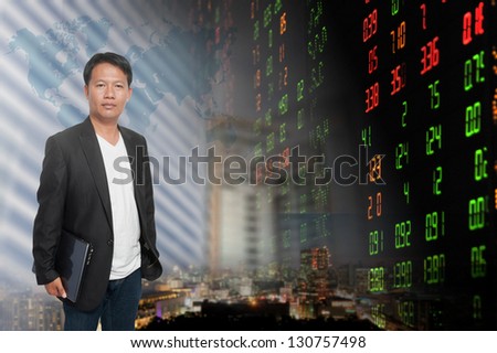 Businessman or stock broker