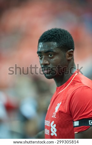 BANGKOK THAILAND JULY 14:Kolo Toure of Liverpool in action during friendly match Thailand All-Stars and Liverpool at Rajamangala Stadium on July 14, 2015 in Bangkok,Thailand.
