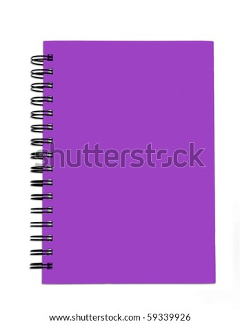 Old notebook sewn up by threads isolated on a white background