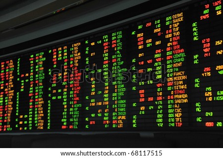 stock market quotes. stock photo : Display of Stock market quotes