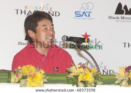 BANGKOK THAILAND - JAN 5: Joe Ozaki. Asia Team in the Royal Trophy tournament at Sheraton Grande Sukhumvit on January 5, 2011 in Bangkok, Thailand