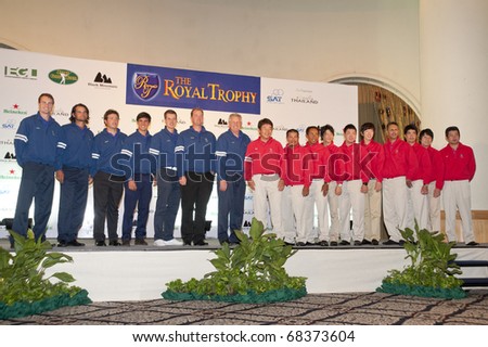 BANGKOK, THAILAND - JAN 5: conference. Asia and European Team,the Royal Trophy tournament at Sheraton Grande Sukhumvit on January 5, 2011 in Bangkok, Thailand