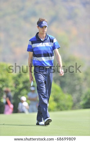 HUA HIN THAILAND - JANUARY 9 : Rhys  Davies in The Royal Trophy Tournament at Black Mountain Golf Club Hua Hin Thailand on January 9 2011.