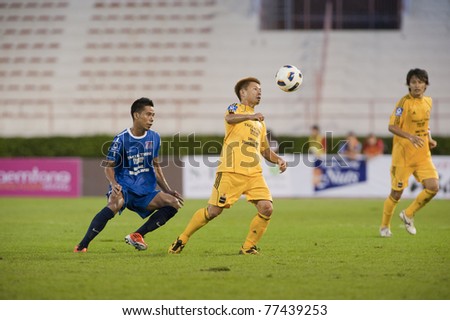 BANGKOK - MAY 17: K.Hattori in action during Thailand-Japan Stars Charity Match between Stars Thailand (B) vs Stars Japan (Y) on May 17, 2011 at Supachalasia Stadium Bangkok,Thailand.