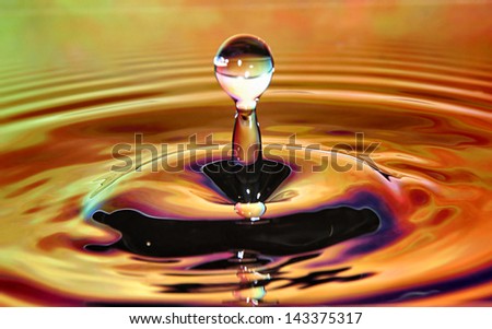 explosion of a drop of water