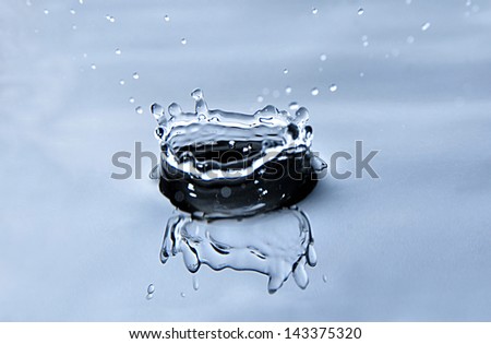 explosion of a drop of water