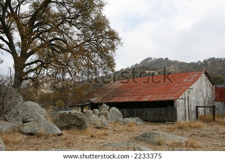 Ranch building in Southern Sierra Nevada Mountains