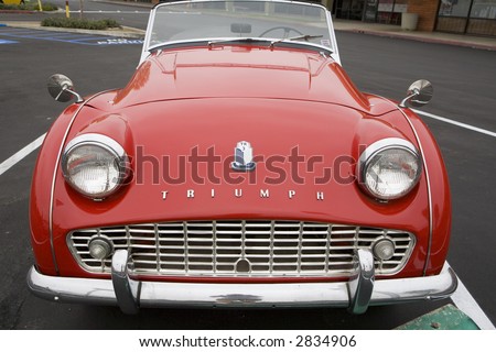 stock photo The Triumph TR3 was a popular sports car of the 1950s