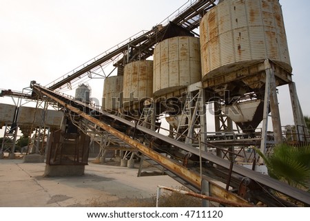 A rock crushing and concrete batch plant has been abandoned