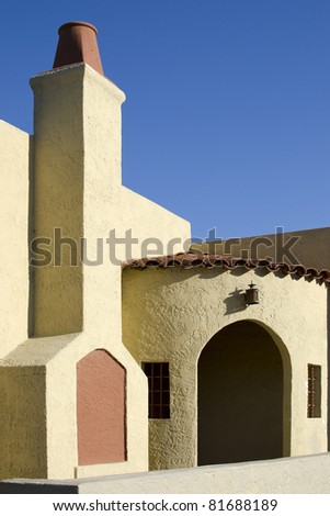 A residence designed with clean lines in the southwestern style