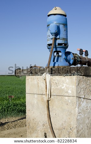 Irrigation pump for portable irrigation piping in a California farm field