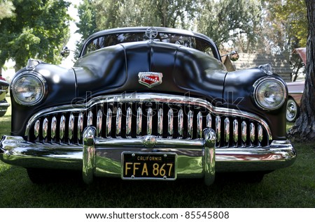 BAKERSFIELD, CA - SEPT 18: The Kern County Museum Auto Show features classic automobiles, such as this 1949 Buick Super straight eight, on display September 18, 2011, in Bakersfield, California.