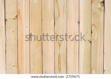 Wood fencing planks with a natural, unpainted colour
