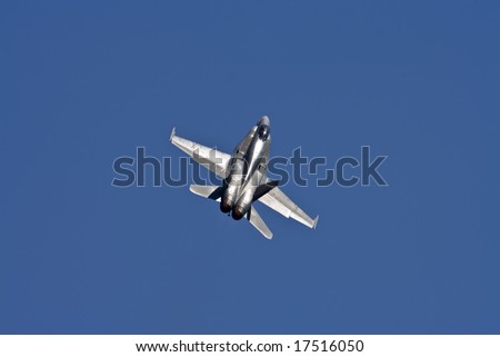 F-18 Hornet performs at an air Show at the Canadian National Exhibition in Toronto, Ontario.