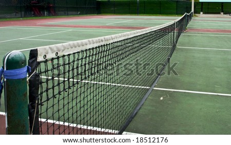 Hard court tennis courts similar to those played on during the Australian Open and U.S. Open.
